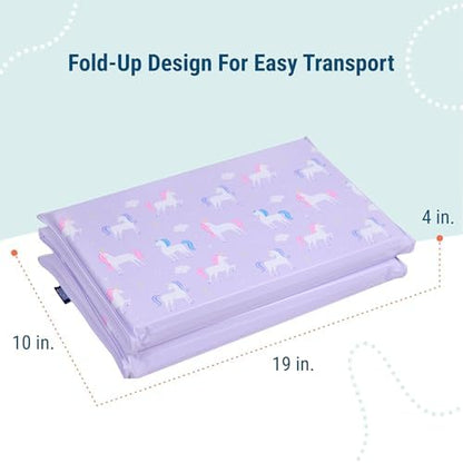 Close up of Wildkin vinyl nap mat material and strap