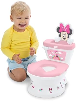 Side view of Disney Junior Minnie Mouse training toilet
