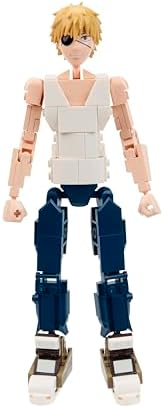 Rear angle of the completed collectible display toy showing the sturdy QuikBrik core structural design.