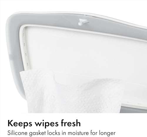OXO Tot wipes holder with wipes ready for one handed use