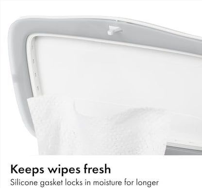 OXO Tot wipes holder with wipes ready for one handed use