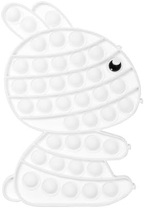 Close up of the non toxic silicone bubbles on the bunny sensory popper