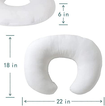 Blackleaf Baby feeding pillow showing ergonomic crescent shape