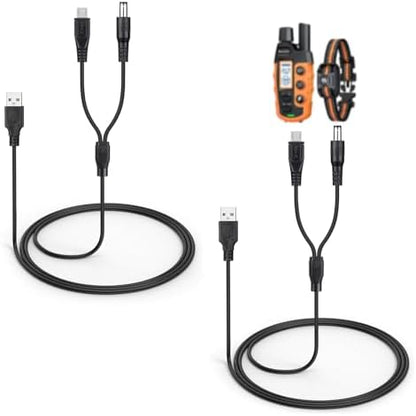 YEAOI replacement 2-in-1 USB charging cable showing the full 3.3 feet length and heavy duty black PVC jacket.