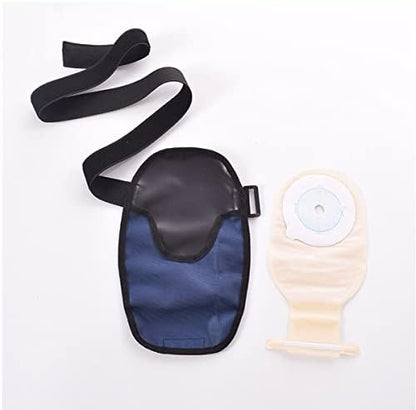 Breathable mesh ileostomy pouch wrap showing the comfortable U shaped opening