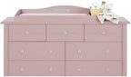 Evolur dusty rose changing tray ribbon bow detail