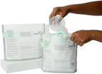 Close up of Motif Medical sterilizer bag with breast pump parts