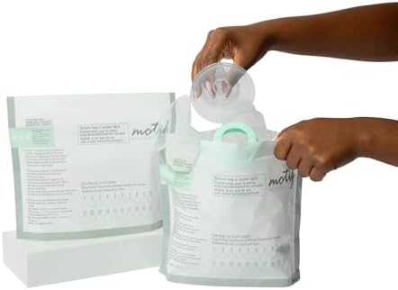 Close up of Motif Medical sterilizer bag with breast pump parts