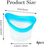 Reusable eye cleaning cups showing soft silicone edges for comfort