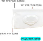 Voongor refillable wet wipe dispenser showing flip top lid