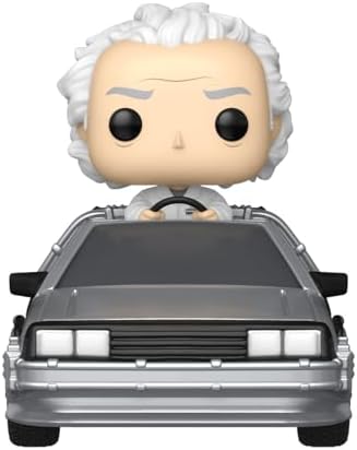 Funko Pop number 133 Dr Emmett Brown DeLorean ride inside official window display packaging
