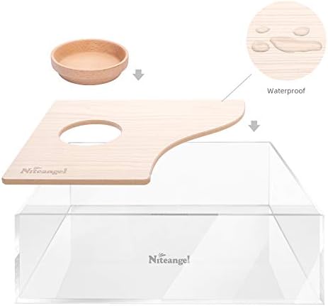 Niteangel Animal Sand-Bath Box: - Acrylic Critter's Sand Bath Shower Room & Digging Sand Container for Hamsters Mice Lemming Gerbils or Other Small Pets (Rectangle, Burlywood) - Image 7