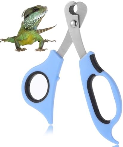 Stainless steel reptile claw trimmer showing precise angled blades close up