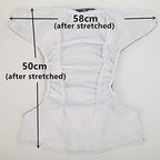 Side view of Sigzagor reusable toddler diaper showing leg gussets