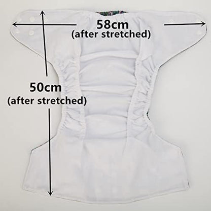 Side view of Sigzagor reusable toddler diaper showing leg gussets