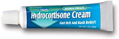 Hydrocortisone cream for eczema and psoriasis relief applied to skin