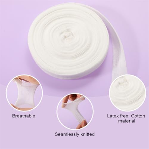 Comparison of the 20 meter tubular gauze roll and three included finger splints.