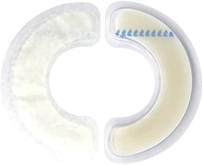 Flexible C shape barrier strips showing contour compatibility for body movement comfort.