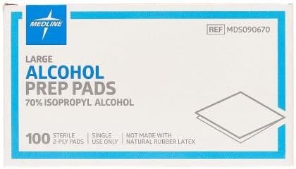 Individually wrapped large sterile alcohol swabs for skin antisepsis