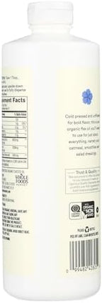365 By Whole Foods Market Organic High Lignan Flaxseed Oil nutrition facts label