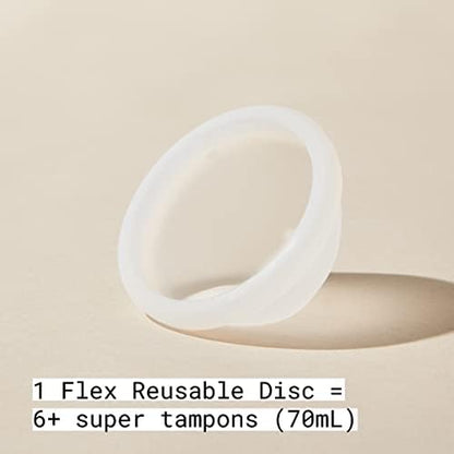 Top down view of the medical grade silicone Flex period disc texture.