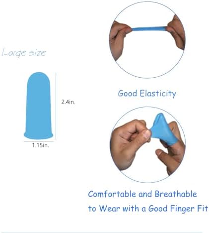 Anti static blue nitrile finger guards for cleanroom laboratory work