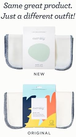 Close up of soft organic cotton texture of Esembly reusable cloth wipes