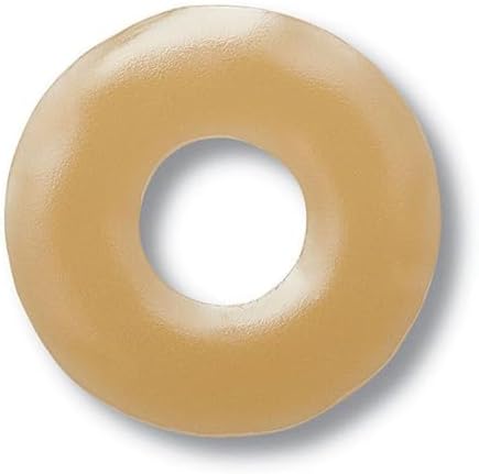 Ceramide-infused moldable skin barrier ring for leak prevention.