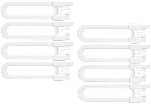 Vmaisi adjustable U shaped child safety lock installed on kitchen cabinet handle