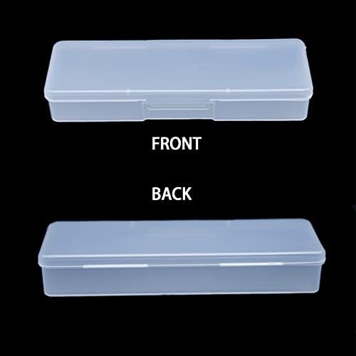Transparent nail container art box pedicure manicure storage supplies setup on vanity