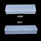 Transparent nail container art box pedicure manicure storage supplies setup on vanity
