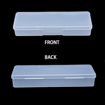 Transparent nail container art box pedicure manicure storage supplies setup on vanity