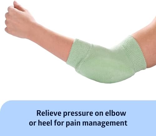 Cushioned foam interior of Medline medical foot care heel protector for friction protection.