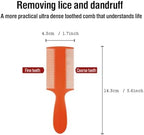 Plastic Double Sided Fine Tooth Lice Comb with Handle, Dandruff,Lice,Pet Flea Comb for Babies Adults Pets Dogs Cats etc(6 Colors) - Image 7