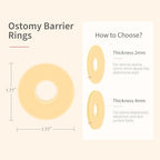 Malleable ileostomy elastic rings showing flexibility and shape adjustment