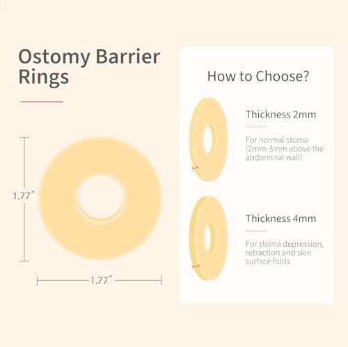 Malleable ileostomy elastic rings showing flexibility and shape adjustment