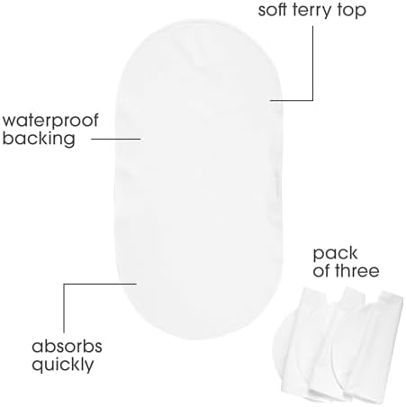 Boppy white terrycloth changing pad liner soft texture close up
