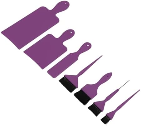 Purple hair dye tool set for highlights and coloring