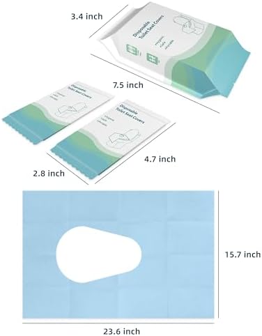 Extra large 16x24 inch blue waterproof toilet seat shield unfolded