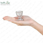 Crystal clear heavy duty glass eye wash kit for removing dust and allergens.