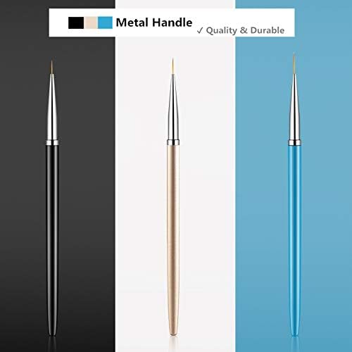 Squligt nylon bristle brushes for acrylic nail art