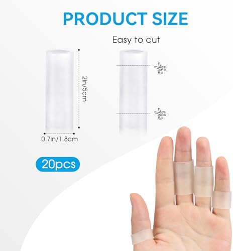 Salbsever rubber finger shields protecting cracked fingers from friction and irritation
