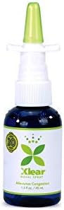 Xlear saline nasal spray with xylitol 45 milliliter bottle size comparison.
