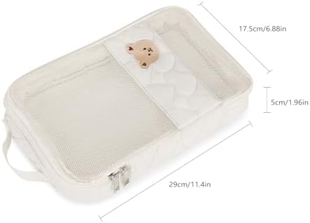 Momigo diaper organizer pouch mesh and zipper detail