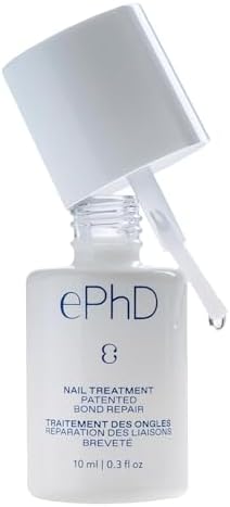 Close up of Epres nail treatment application on natural nails
