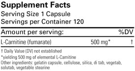 Karuna dietary supplement label details and capsule count