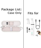 Compact Tourmate hard shell cover displaying side profile dimensions for pet trimmers.