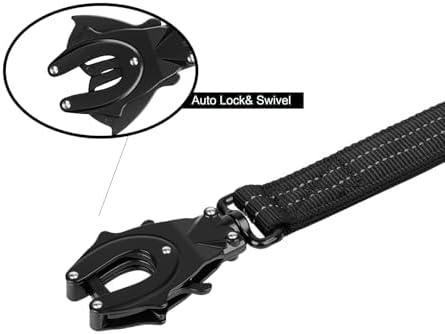 Tactical dog leash hands free D-ring feature