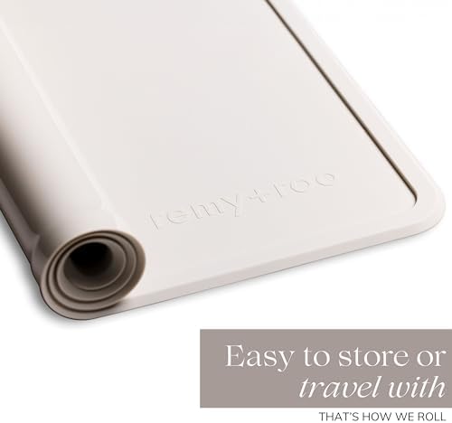 Remy And Roo Stone Silicone Dog Food Mat waterproof surface