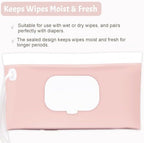 Eoscasely portable wipes case showing flip top lid functionality